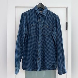 RRL Navy Checkered Casual Shirt